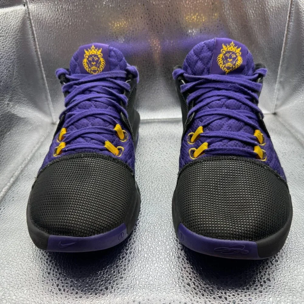 Size 9.5 Nike LeBron Witness 8 Lakers Purple Mens‎ Basketball Shoes FB2239-001